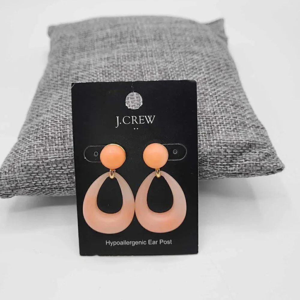 J Crew Factory Pink Acrylic Drop Earrings NEW!  NWT!